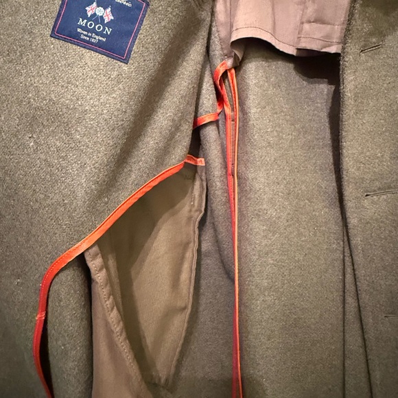 Todd Snyder Olive Military Coat with Gold Buttons & shearling Collar - Picture 7 of 16